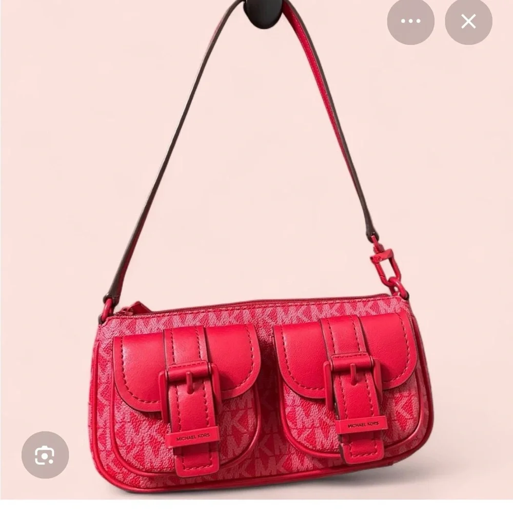 🍒🎄MICHAEL Michael Kors Zoe Convertible Signature Logo Shoulder Bag